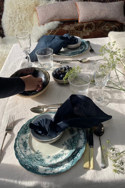 Blush Pink Irish Linen Tablecloth-Table Linens-STABLE of Ireland