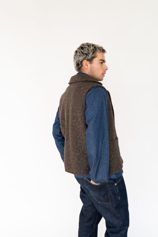 Brown Irish Tweed Gilet-Clothing-STABLE of Ireland