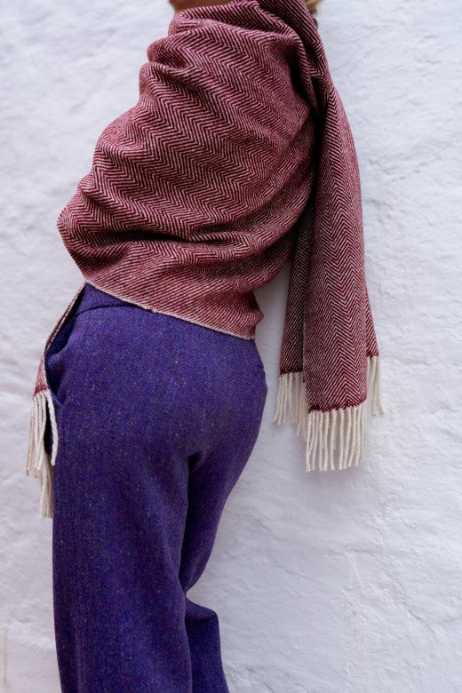 Purple Irish Tweed Trousers