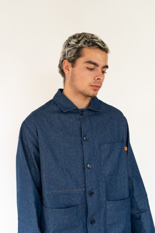 Denim Blue Utility Jacket-Coats & Jackets-STABLE of Ireland