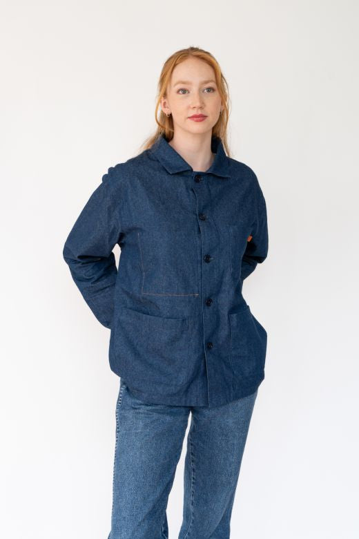 Denim Blue Utility Jacket-Coats & Jackets-STABLE of Ireland