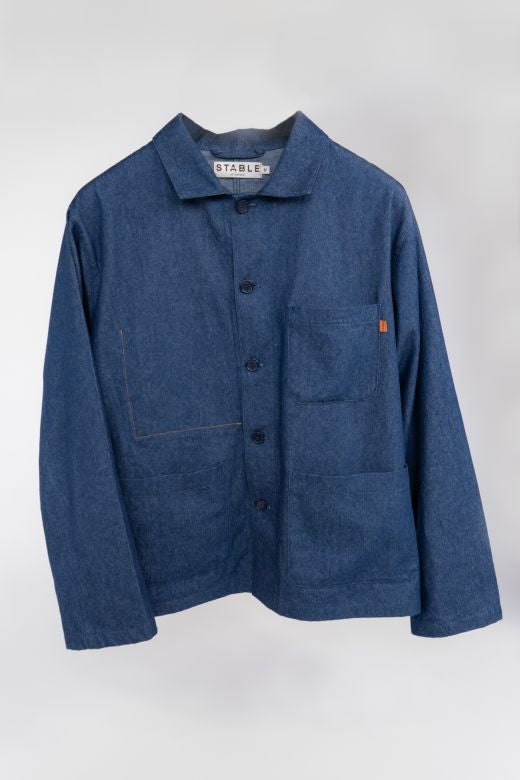 Denim Blue Utility Jacket-Coats & Jackets-STABLE of Ireland