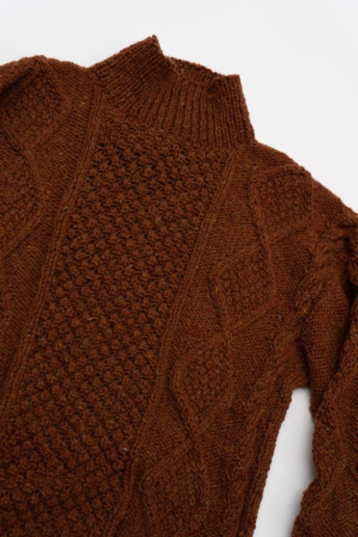 Handknit Aran Box Jumper-Jumper-STABLE of Ireland