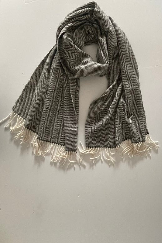 Handwoven Herringbone Scarf-Scarves & Shawls-STABLE of Ireland