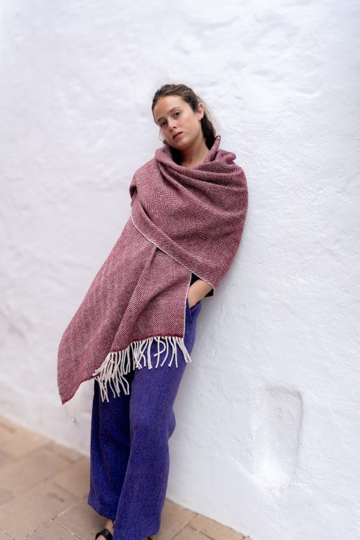 Handwoven Herringbone Scarf-Scarves & Shawls-STABLE of Ireland