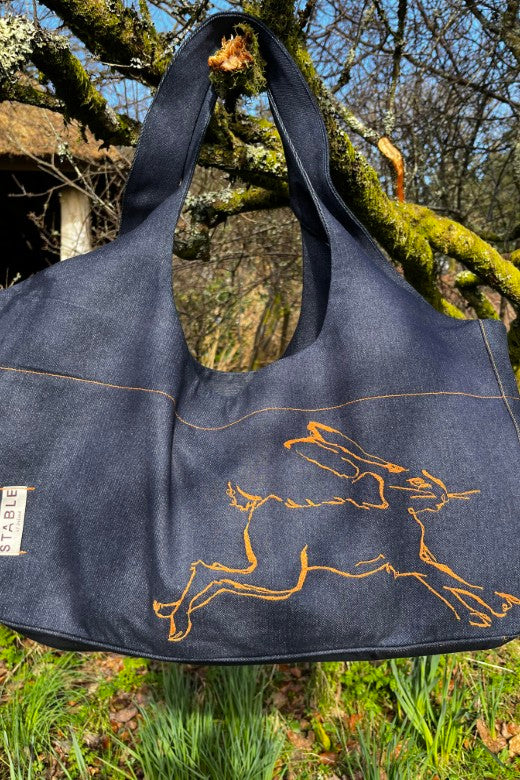 The Hare Denim Hold All Bag