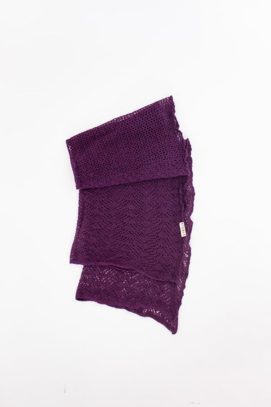 Mulberry Knit Lace Alpaca Scarf-Scarves & Shawls-STABLE of Ireland