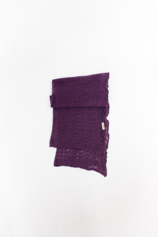 Mulberry Knit Lace Alpaca Scarf-Scarves & Shawls-STABLE of Ireland