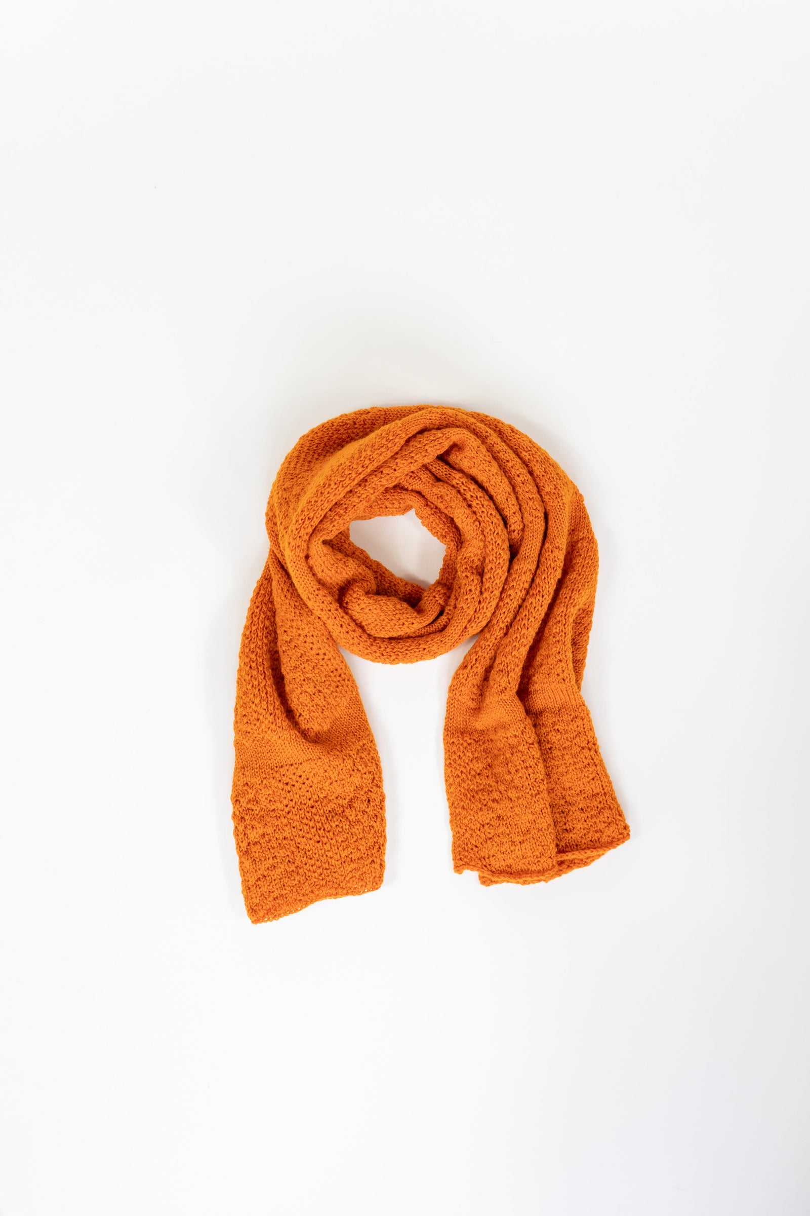 Orange Small Merino Scarf-Scarves & Shawls-STABLE of Ireland