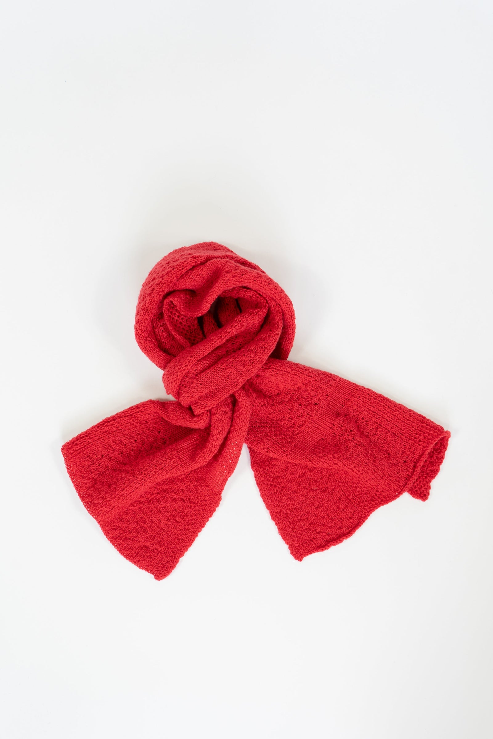 Red Small Merino Scarf-Scarves & Shawls-STABLE of Ireland