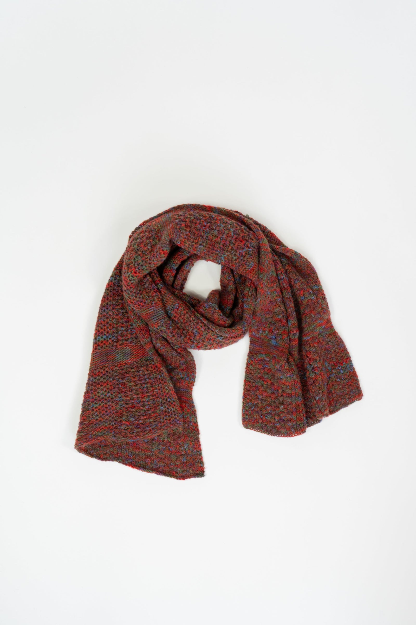 Rust Small Merino Scarf-Scarves & Shawls-STABLE of Ireland