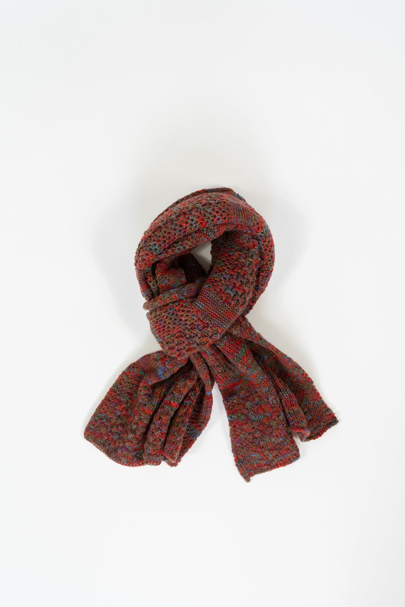 Rust Small Merino Scarf-Scarves & Shawls-STABLE of Ireland