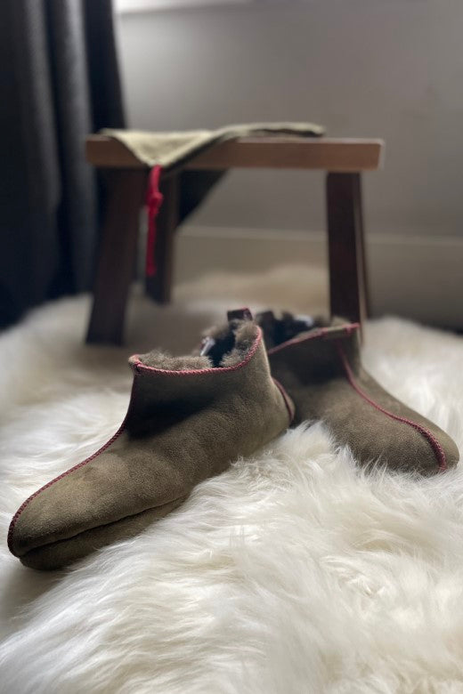 Sheepskin Slipper Booties-Slippers-STABLE of Ireland