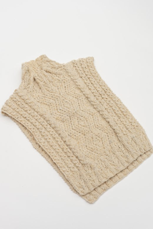 The Aran Handknit Cable Body Bib-Jumper-STABLE of Ireland