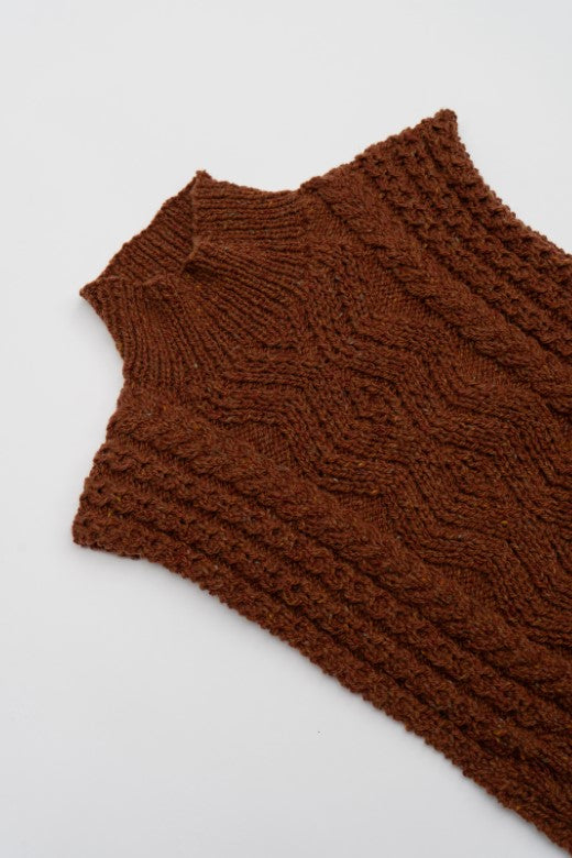 The Aran Handknit Cable Body Bib-Jumper-STABLE of Ireland