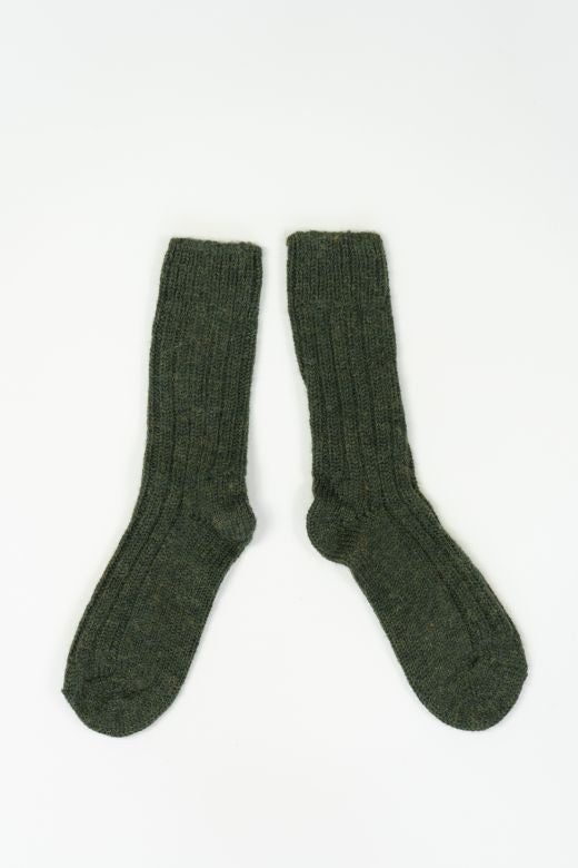 Thick Wool Socks in Green-Socks-STABLE of Ireland