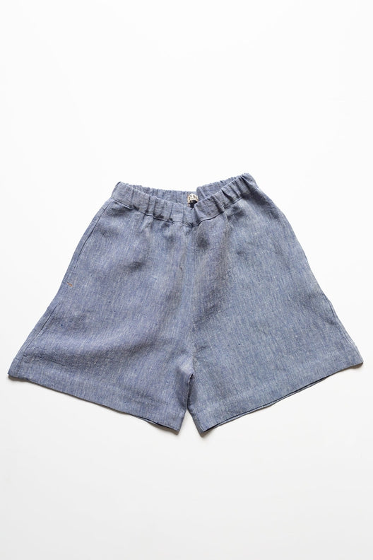 Blue Irish Linen Shorts-Shorts-STABLE of Ireland