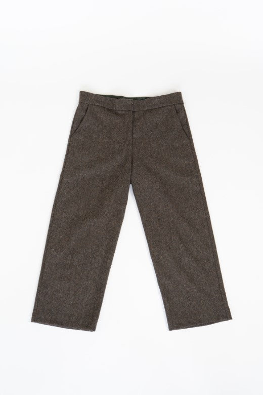 Brown Tweed Trousers-Trousers-STABLE of Ireland