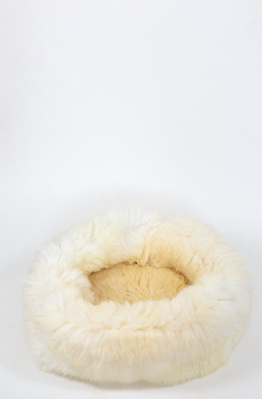 Cream Irish Sheep Wool Dog Bed-Dog Beds-STABLE of Ireland