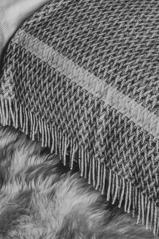 Grey Wicker Blanket-Blankets-STABLE of Ireland