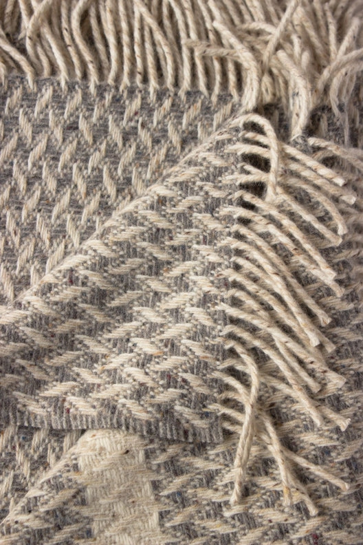 Grey Wicker Blanket-Blankets-STABLE of Ireland