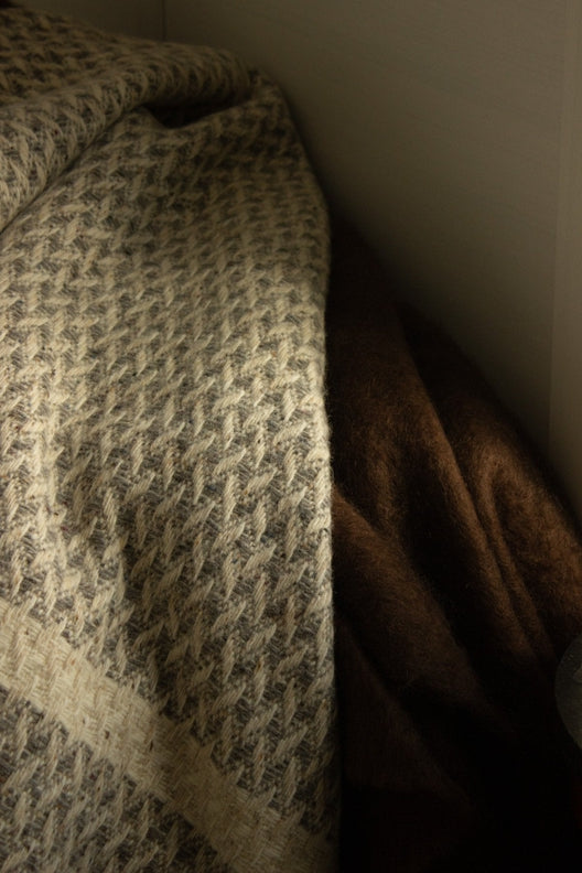 Grey Wicker Blanket-Blankets-STABLE of Ireland