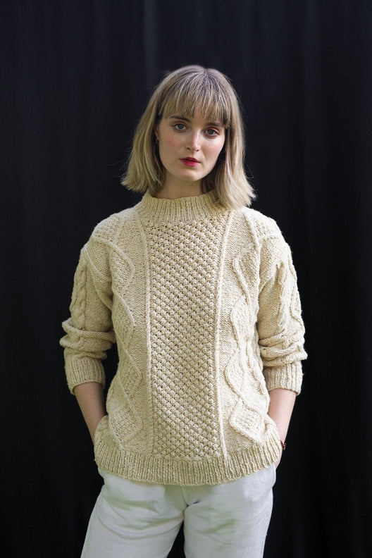 Hand knitted aran jumpers hotsell