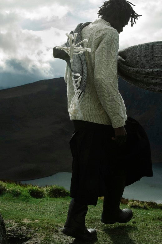 Natural Donegal Aran Jumper-Jumper-STABLE of Ireland