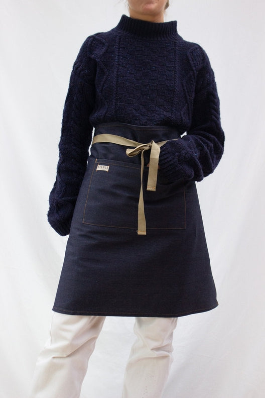 Navy Donegal Aran Jumper-Jumper-STABLE of Ireland