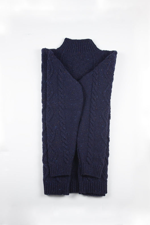 Navy Donegal Aran Jumper-Jumper-STABLE of Ireland