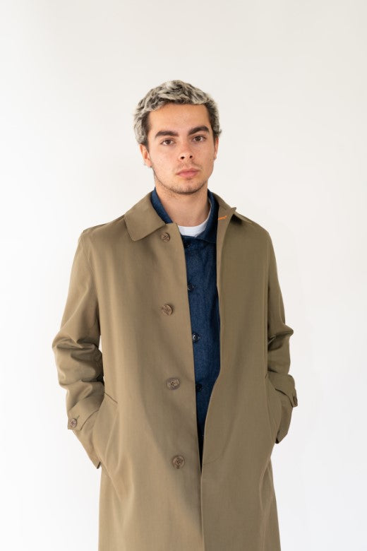 Olive Green Mack Coat for Men