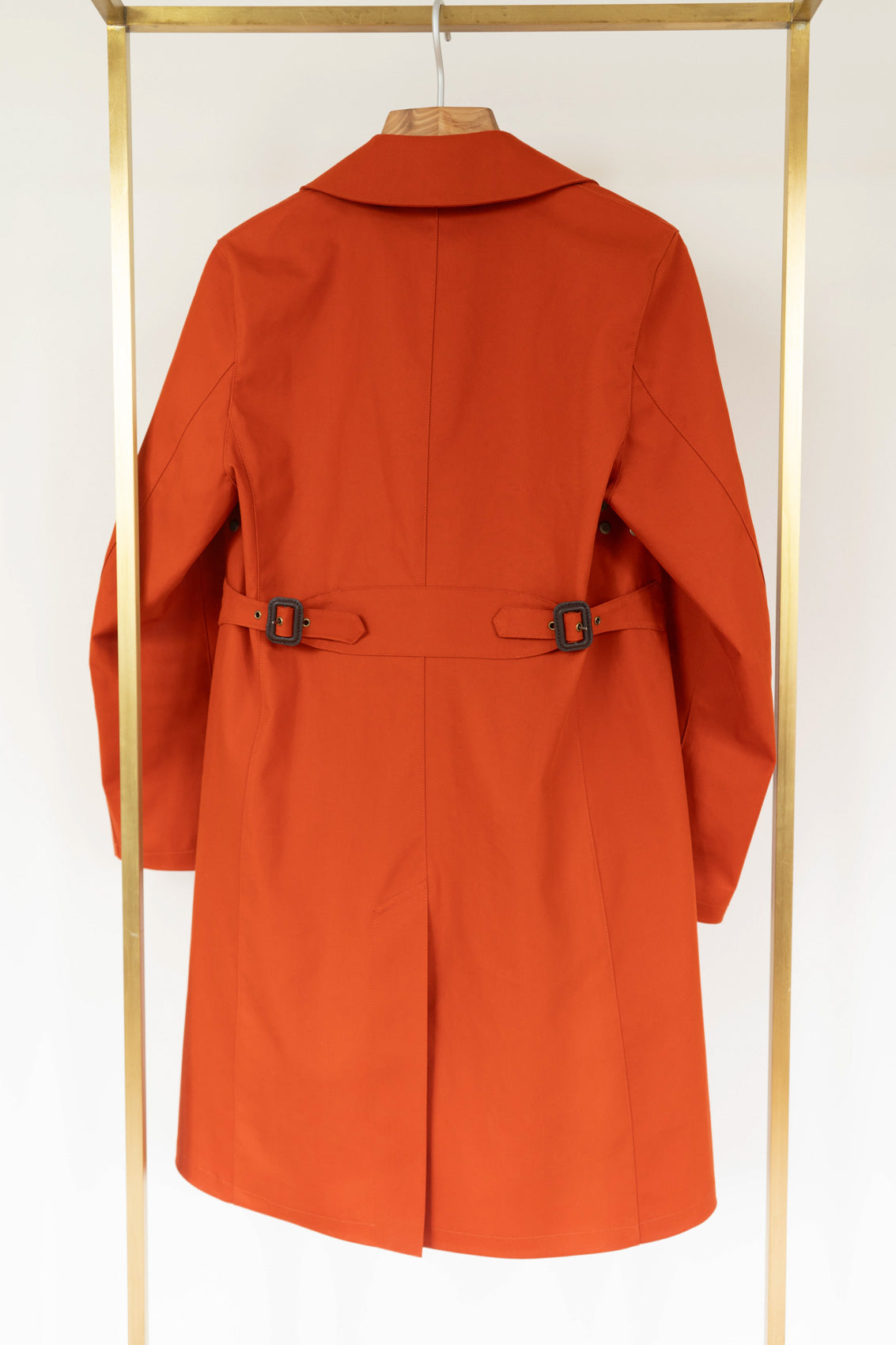 Terracotta Red Mack Coat-Coats & Jackets-STABLE of Ireland