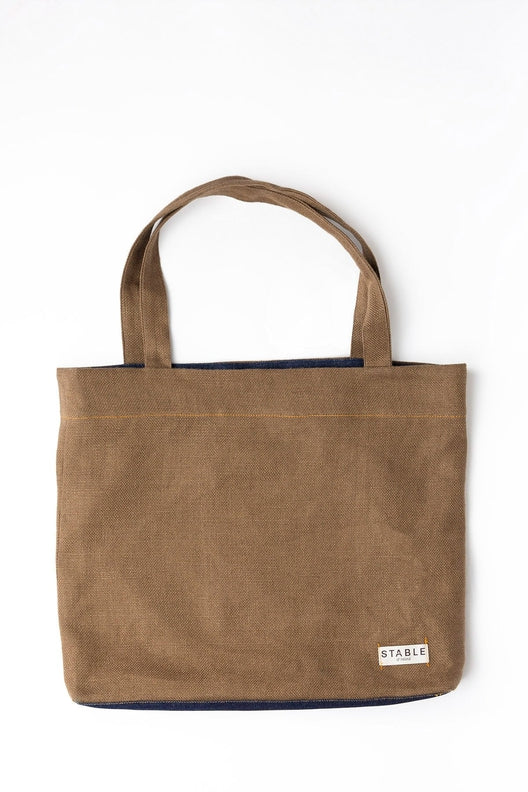 The Cinnamon Irish Linen Carry All Bag-Shopping Totes-STABLE of Ireland