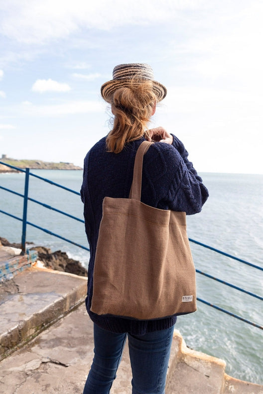 The Cinnamon Irish Linen Carry All Bag-Shopping Totes-STABLE of Ireland