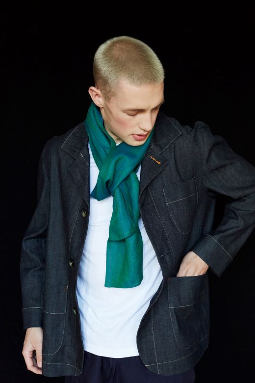 The STABLE Irish Linen Scarf - Sea Green-Scarves & Shawls-STABLE of Ireland