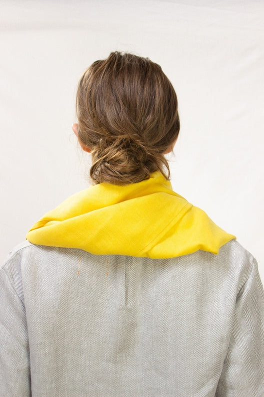 The STABLE Irish Linen Scarf - Sun Yellow-Scarves & Shawls-STABLE of Ireland